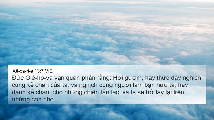 Xê-ca-ri-a 13:7 VIE Bible Verse Image