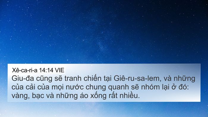 Xê-ca-ri-a 14:14 VIE Bible Verse Image