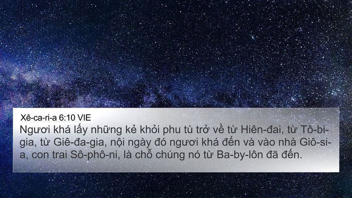 Xê-ca-ri-a 6:10 VIE Bible Verse Image