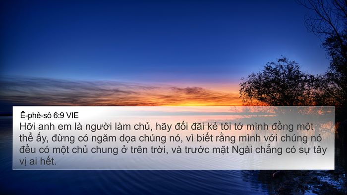Ê-phê-sô 6:9 VIE Bible Verse Image