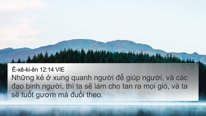 Ê-xê-ki-ên 12:14 VIE Bible Verse Image