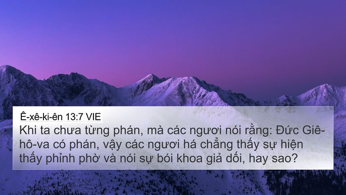 Ê-xê-ki-ên 13:7 VIE Bible Verse Image