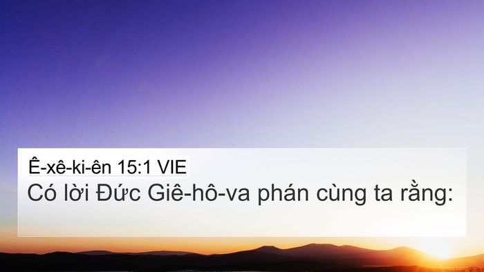 Ê-xê-ki-ên 15:1 VIE Bible Verse Image