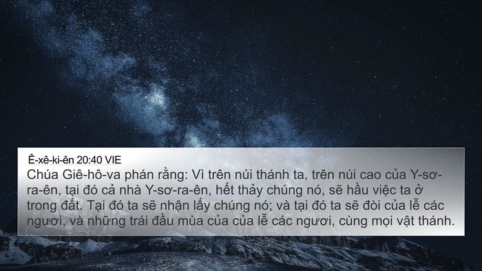 Ê-xê-ki-ên 20:40 VIE Bible Verse Image