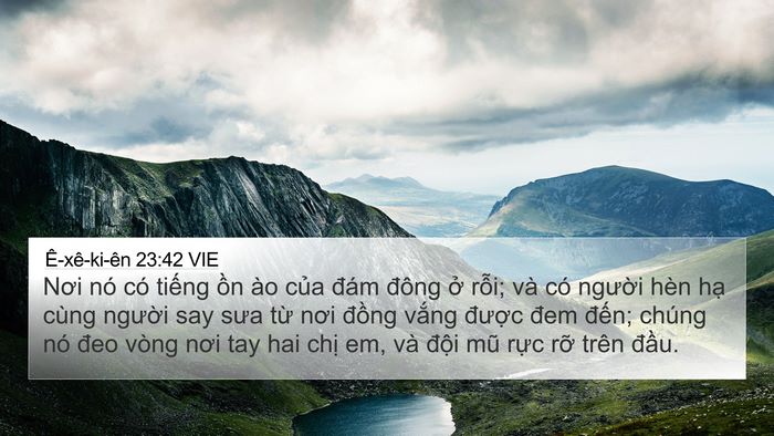 Ê-xê-ki-ên 23:42 VIE Bible Verse Image