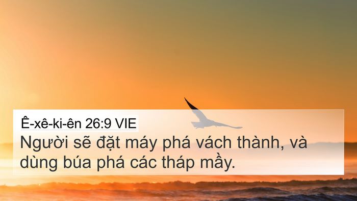 Ê-xê-ki-ên 26:9 VIE Bible Verse Image