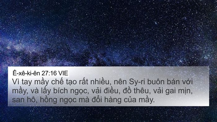 Ê-xê-ki-ên 27:16 VIE Bible Verse Image
