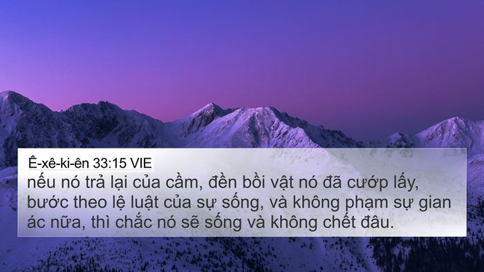 Ê-xê-ki-ên 33:15 VIE Bible Verse Image