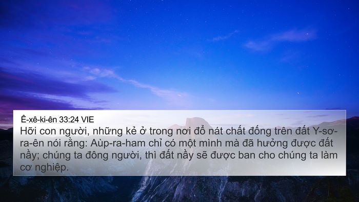 Ê-xê-ki-ên 33:24 VIE Bible Verse Image