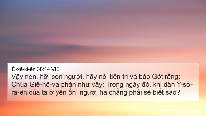 Ê-xê-ki-ên 38:14 VIE Bible Verse Image