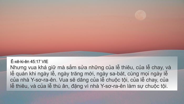 Ê-xê-ki-ên 45:17 VIE Bible Verse Image