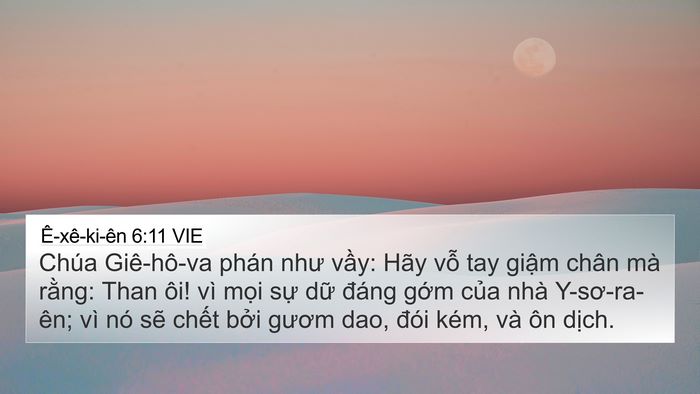Ê-xê-ki-ên 6:11 VIE Bible Verse Image