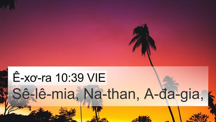 Ê-xơ-ra 10:39 VIE Bible Verse Image