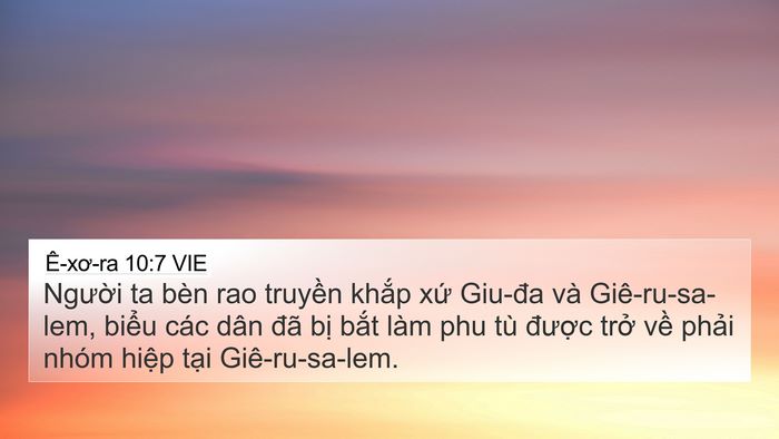 Ê-xơ-ra 10:7 VIE Bible Verse Image