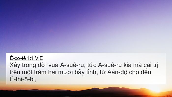 Ê-xơ-tê 1:1 VIE Bible Verse Image
