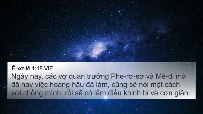 Ê-xơ-tê 1:18 VIE 4K Wallpaper - Ngày nay, các vợ quan trưởng Phe-rơ-sơ - 4K Wallpaper Bible Verse
