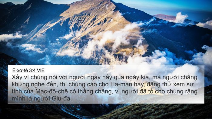 Ê-xơ-tê 3:4 VIE 4K Wallpaper - Xảy vì chúng nói với người ngày nầy - 4K Wallpaper Bible Verse