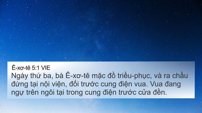 Ê-xơ-tê 5:1 VIE Bible Verse Image