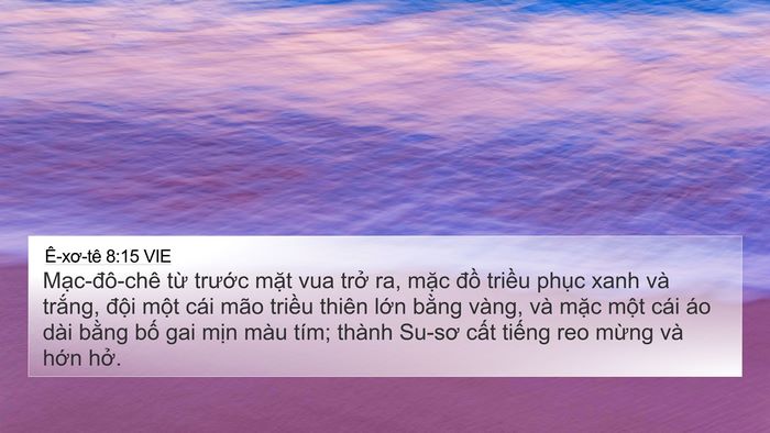 Ê-xơ-tê 8:15 VIE Bible Verse Image