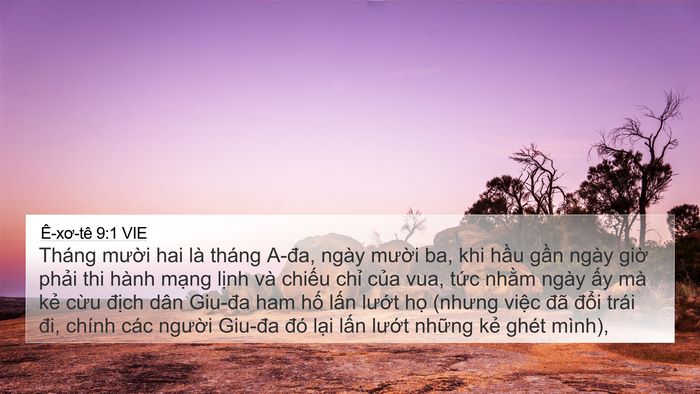 Ê-xơ-tê 9:1 VIE Bible Verse Image