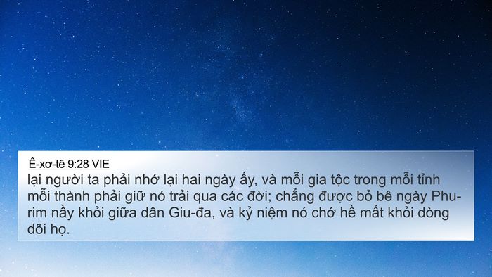 Ê-xơ-tê 9:28 VIE Bible Verse Image