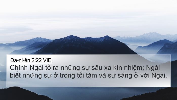 Ða-ni-ên 2:22 VIE Bible Verse Image