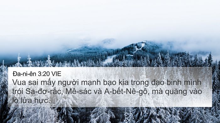 Ða-ni-ên 3:20 VIE 4K Wallpaper - Vua sai mấy người mạnh bạo kia trong - 4K Wallpaper Bible Verse
