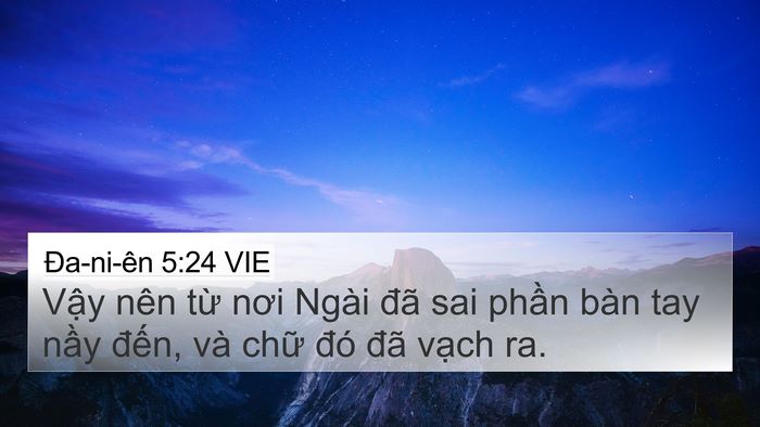 Ða-ni-ên 5:24 VIE Bible Verse Image