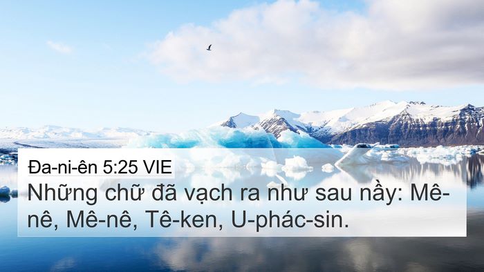 Ða-ni-ên 5:25 VIE Bible Verse Image