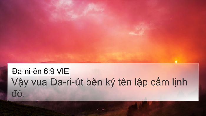 Ða-ni-ên 6:9 VIE Bible Verse Image