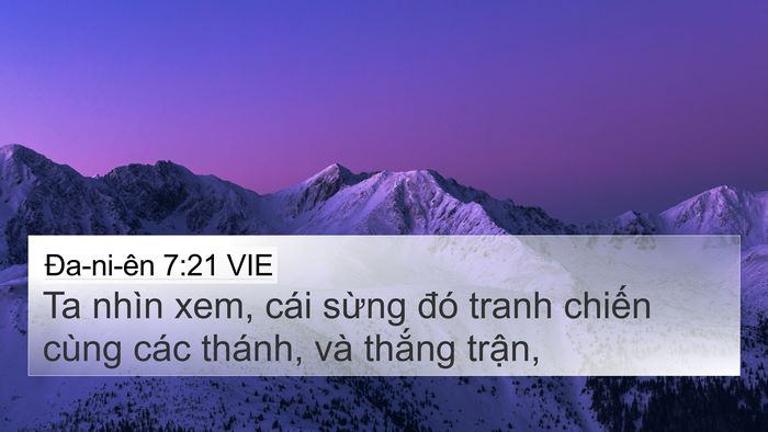 Ða-ni-ên 7:21 VIE Bible Verse Image