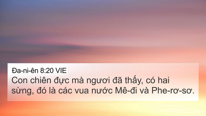 Ða-ni-ên 8:20 VIE Bible Verse Image