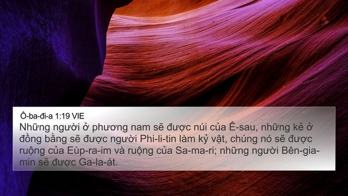 Ô-ba-đi-a 1:19 VIE Bible Verse Image