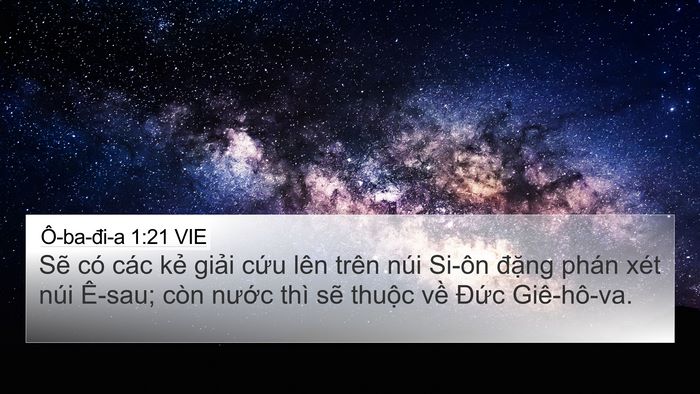 Ô-ba-đi-a 1:21 VIE Bible Verse Image