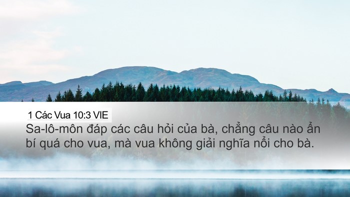 1 Các Vua 10:3 VIE Desktop Wallpaper - Sa-lô-môn đáp các câu hỏi của bà, - Desktop Bible Verse Wallpaper