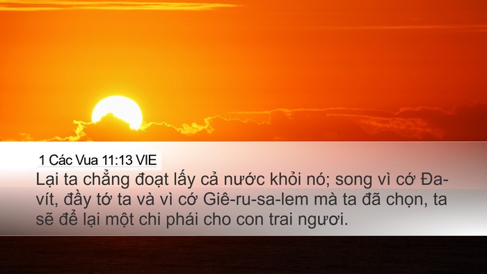 1 Các Vua 11:13 VIE Bible Verse Image