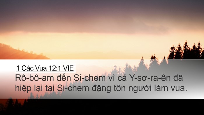 1 Các Vua 12:1 VIE Bible Verse Image