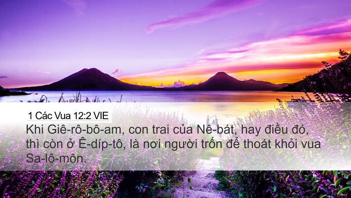 1 Các Vua 12:2 VIE Bible Verse Image