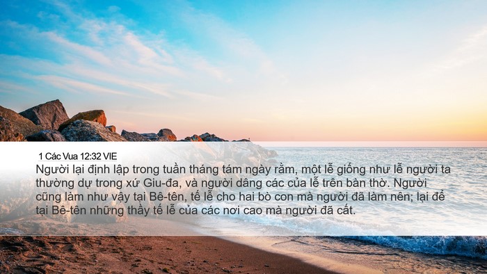 1 Các Vua 12:32 VIE Bible Verse Image