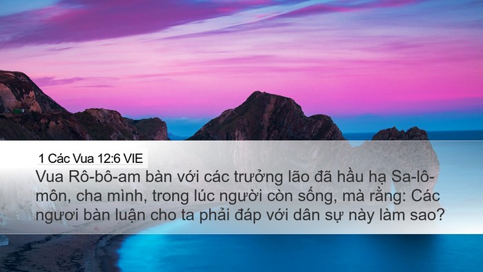 1 Các Vua 12:6 VIE Bible Verse Image