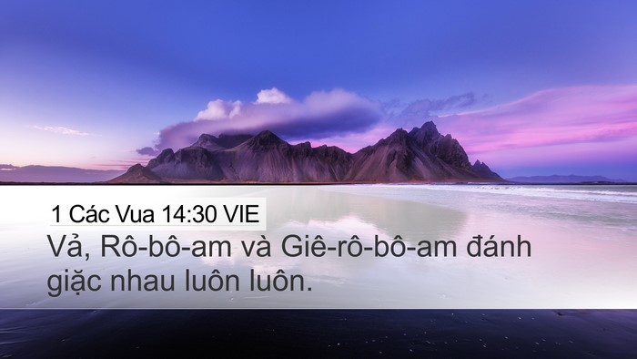 1 Các Vua 14:30 VIE Bible Verse Image