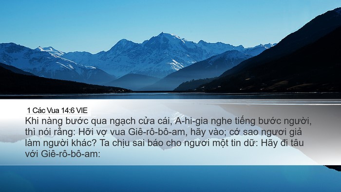 1 Các Vua 14:6 VIE Bible Verse Image