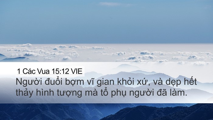 1 Các Vua 15:12 VIE Bible Verse Image