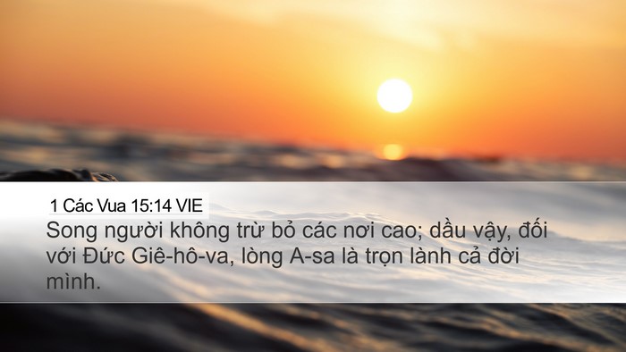1 Các Vua 15:14 VIE Bible Verse Image