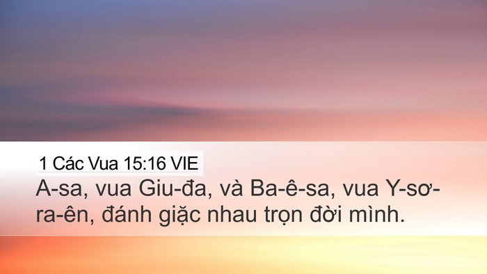 1 Các Vua 15:16 VIE Bible Verse Image