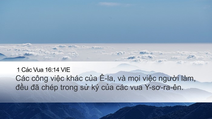 1 Các Vua 16:14 VIE Bible Verse Image