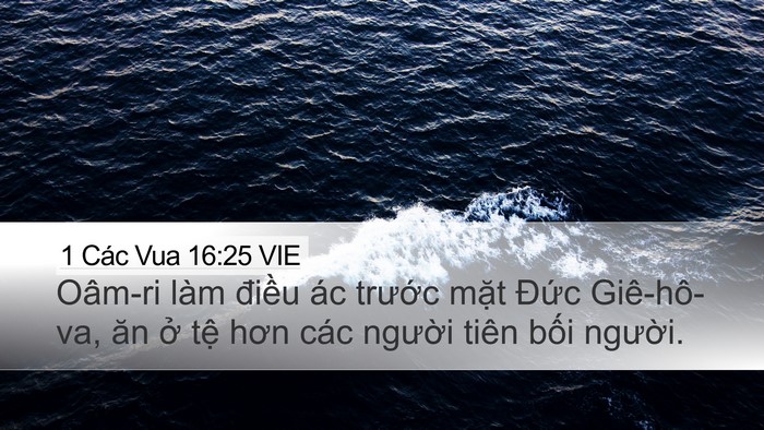 1 Các Vua 16:25 VIE Bible Verse Image