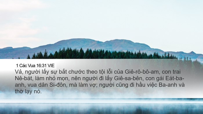 1 Các Vua 16:31 VIE Bible Verse Image