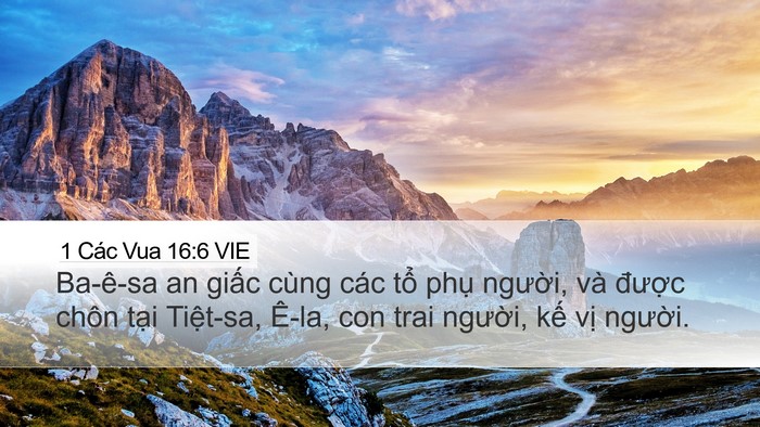 1 Các Vua 16:6 VIE Bible Verse Image