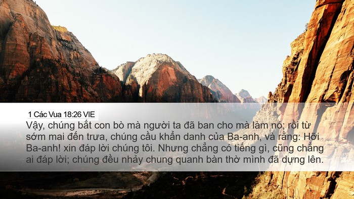 1 Các Vua 18:26 VIE Bible Verse Image